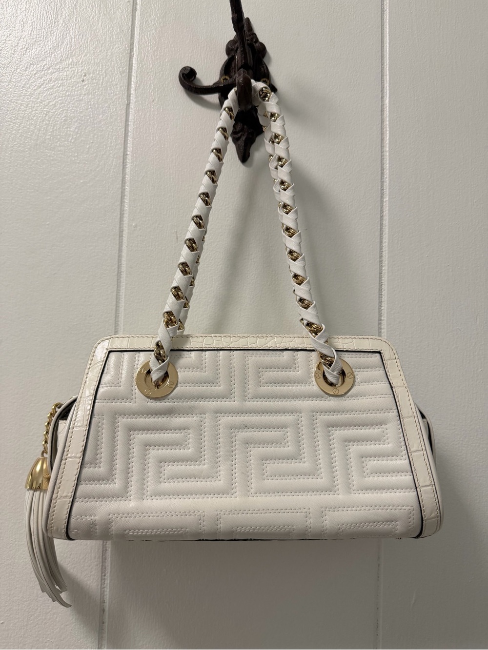 Versace Medusa 2000s greca quilt croc embossed bag - Picture 6 of 15